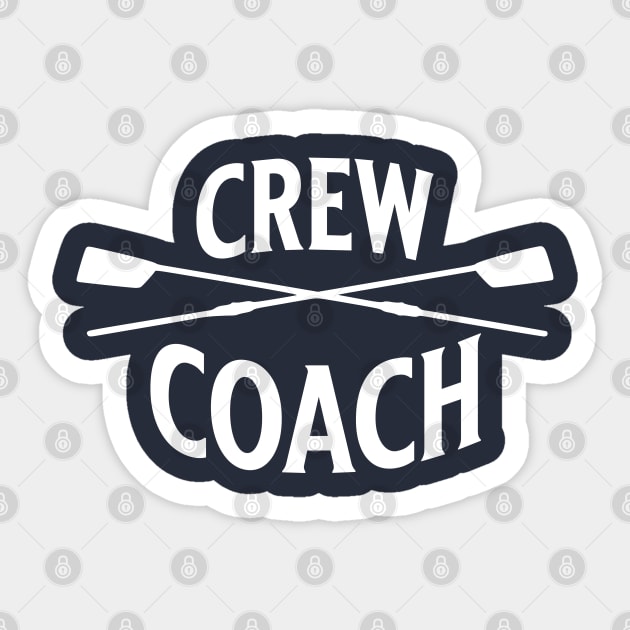 Crew Rowing Coach Sculling Vintage Crossed Oars Sticker by TGKelly